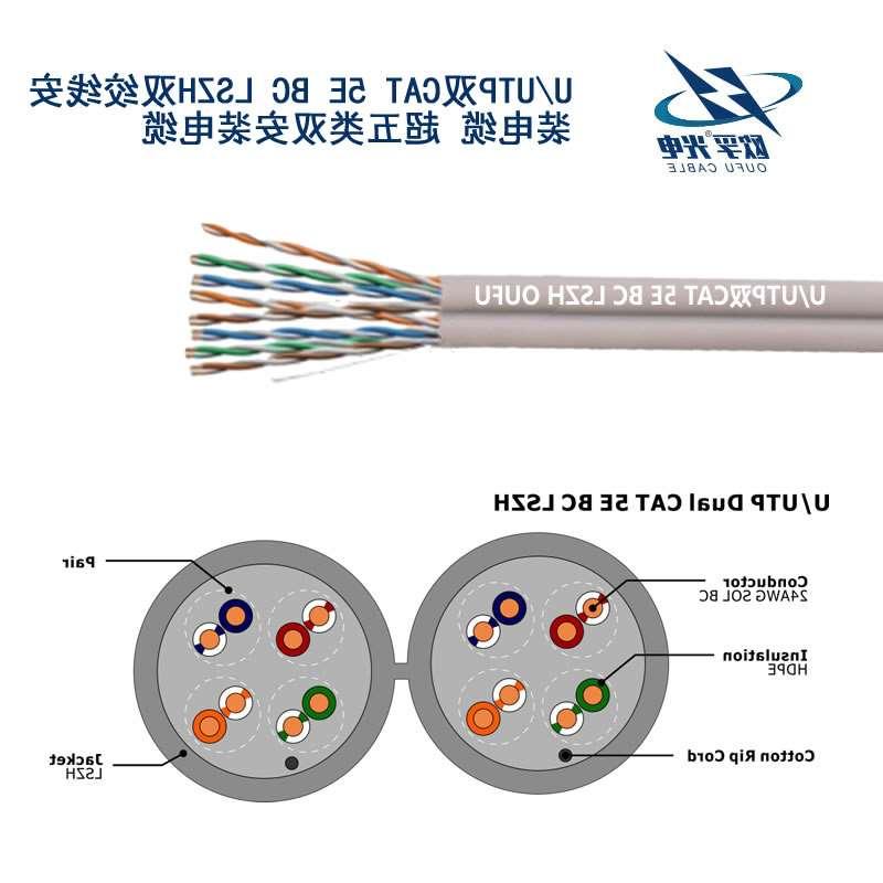 海西蒙古族藏族自治州U/UTP超五类双4对非屏蔽电缆(24AWG)